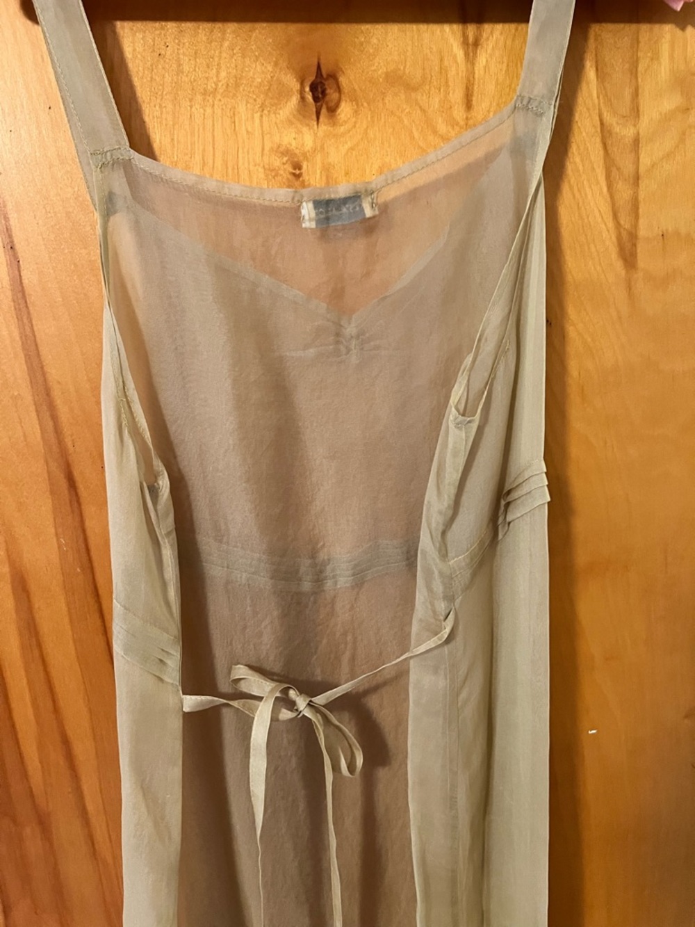 KRISTA LARSON Maxi Slip Dress with Delicate Trim perfect layering piece! OS - Picture 5 of 6